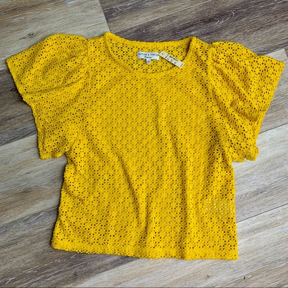 Madewell Texture&Thread Eyelet Flutter Sleeve Top - Picture 3 of 8